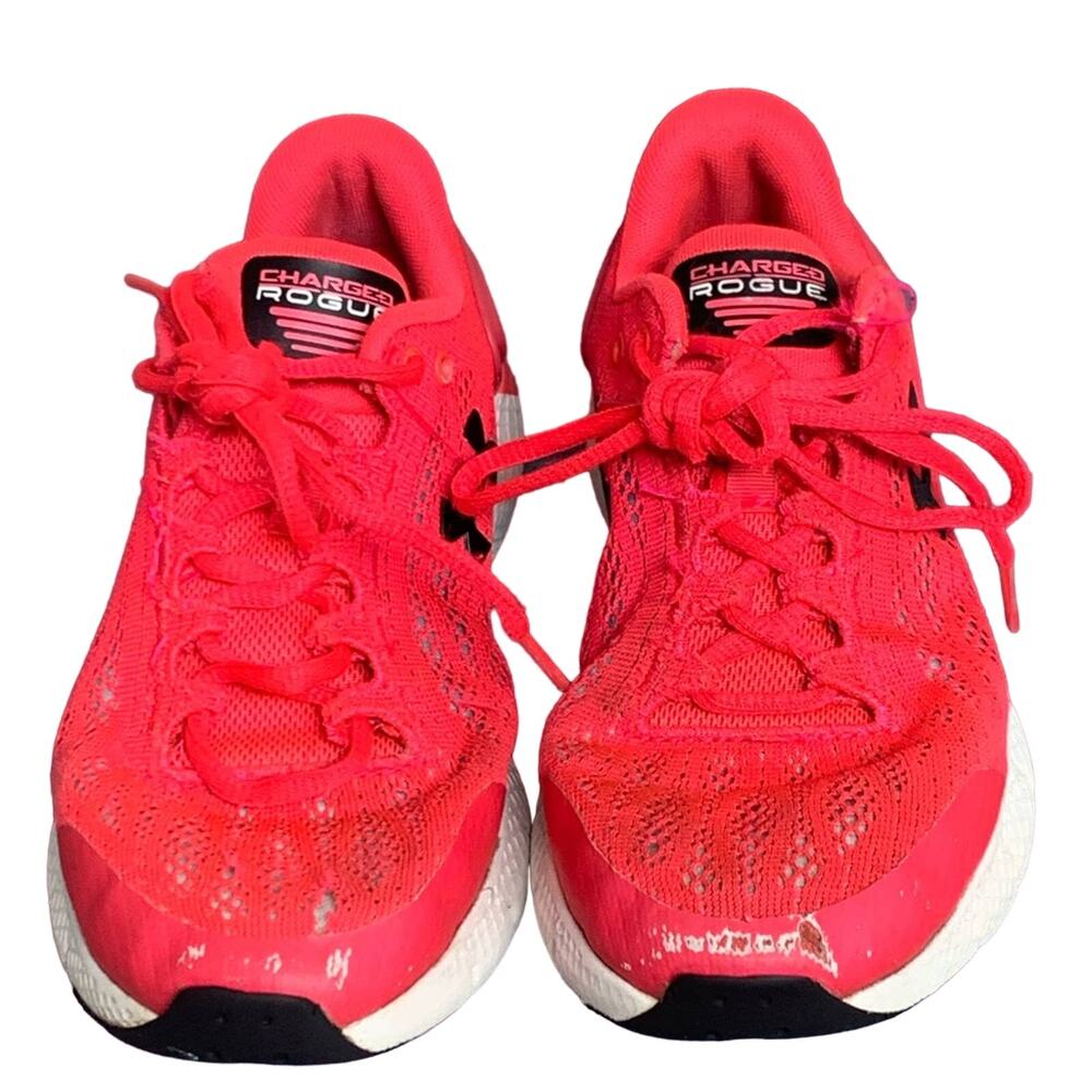 UNDER ARMOUR CHARGED ROGUE ATHLETIC SHOES HYPER PUNCH WOMENS 5 YOUTH 3.5 NICE - Picture 2 of 7